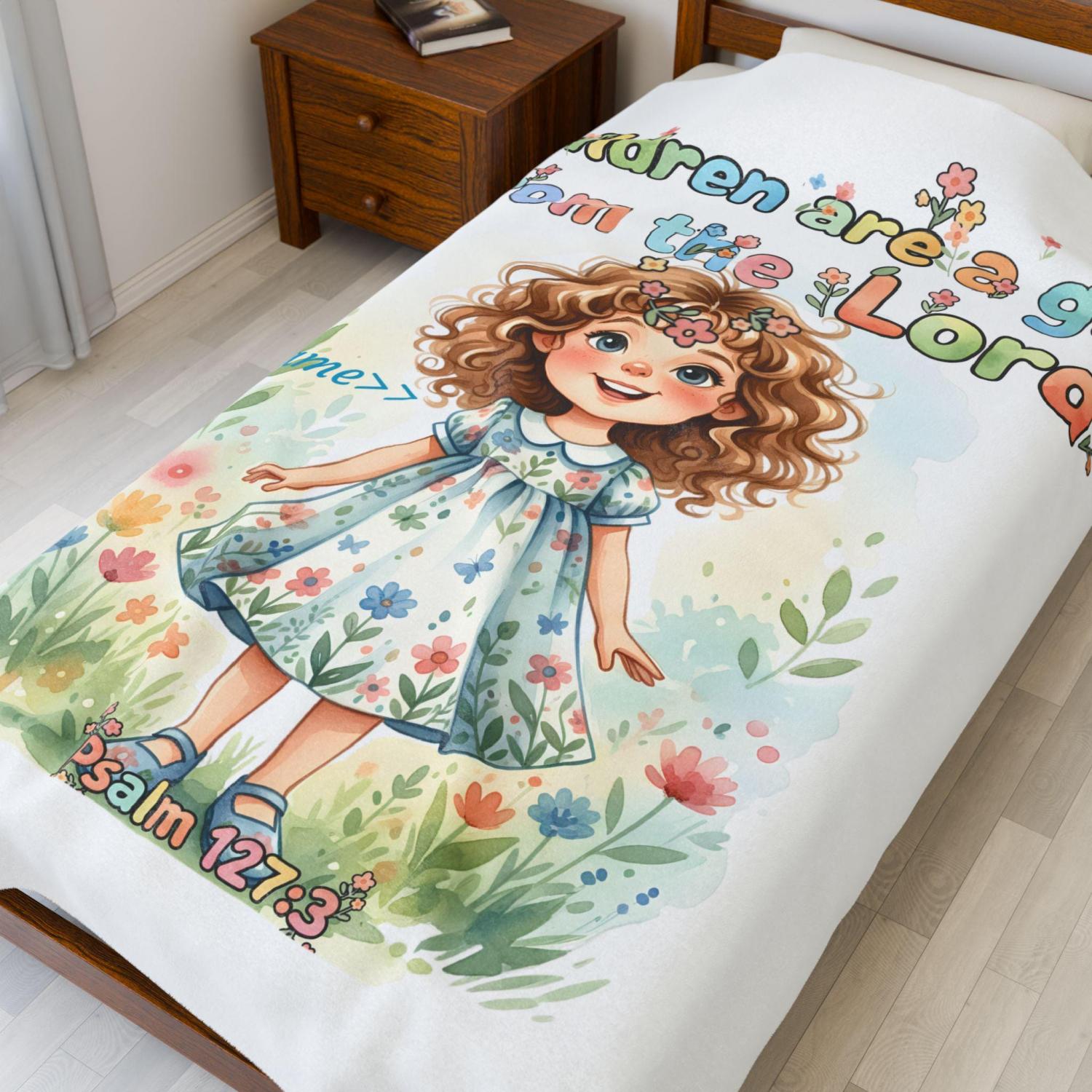 Custom - The Lord will protect you from all evil Velveteen Plush Blanket | Psalm 121:7 /