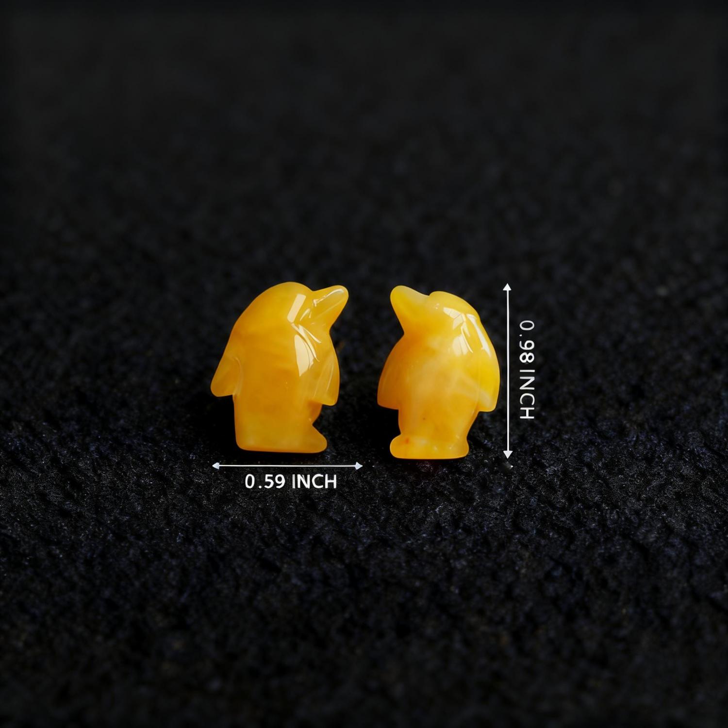 2 Cute Rose Quartz Penguins Penguin Gifts for Wife Husband Natural Genuine Crystal.Forever Love You're My Penguin Friendship Gift for herhim