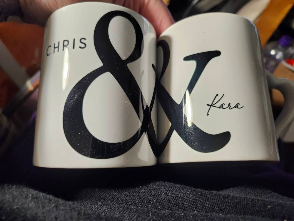 You & I Forever Personalized Mug Set, Girlfriend and Boyfriend Gift, Valentine's Couples Gift, Anniversary Gift, Couples Gift, His and Hers