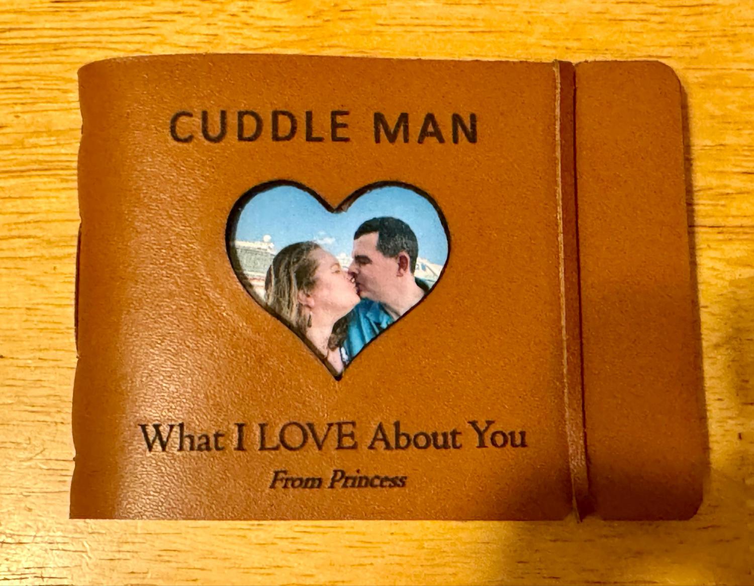 50 Fill-in-blank What I LOVE About You Leather Journal, Personalized Gift for Couple, Christmas Gifts for Husband, Boyfriend,Wife,Girlfriend