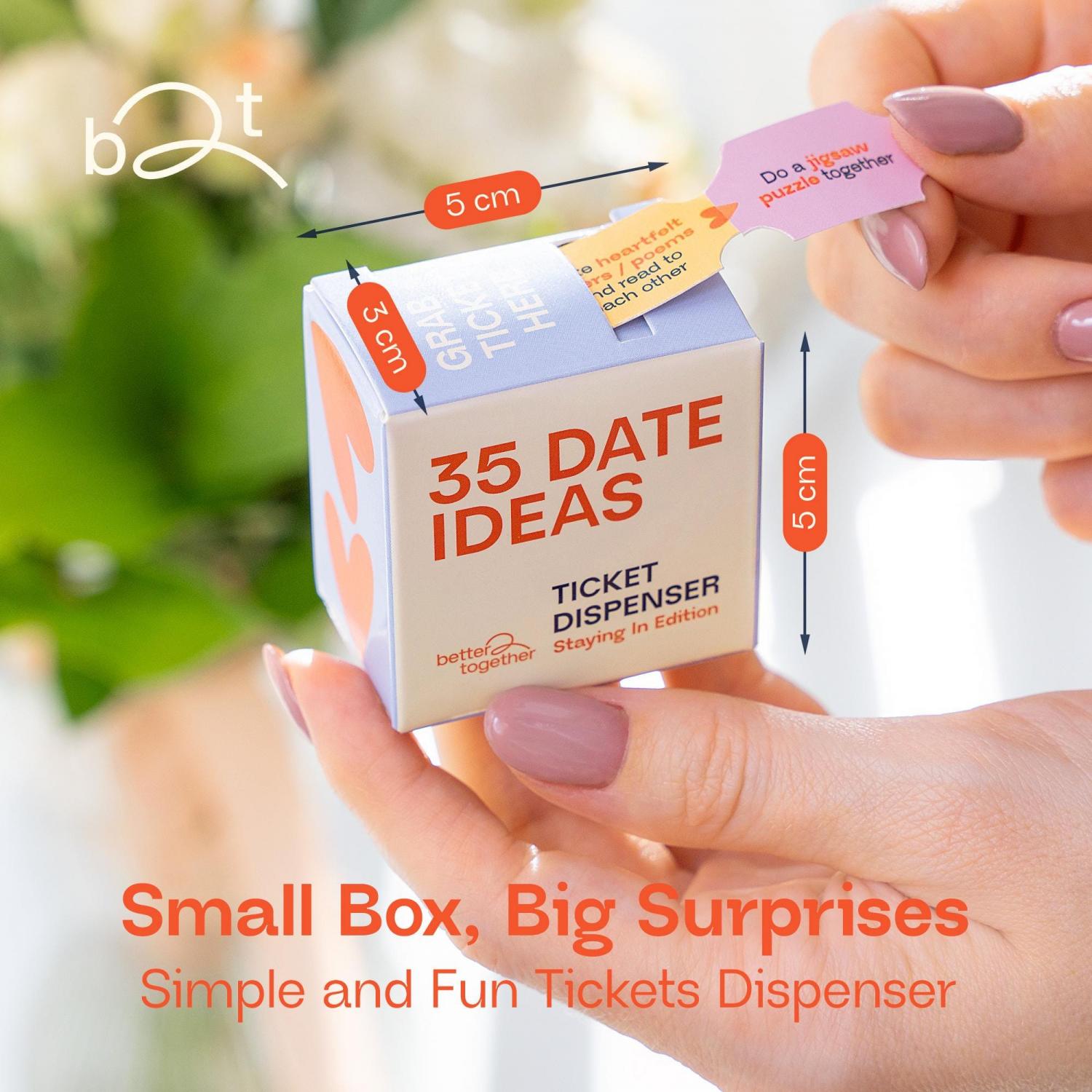 35 Couples Date Night Ideas Tickets – Romantic Gifts for Boyfriend Husband Wife – Gift for Birthday Valentines Day (Stay-in Edition)