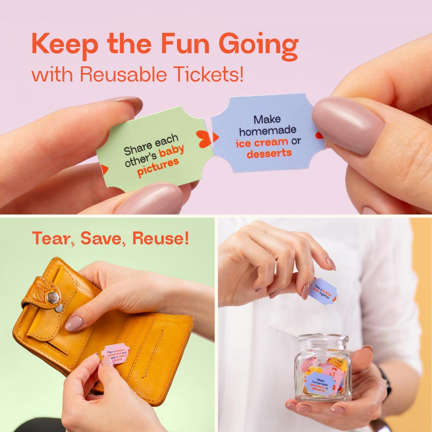 35 Couples Date Night Ideas Tickets – Romantic Gifts for Boyfriend Husband Wife – Gift for Birthday Valentines Day (Stay-in Edition)