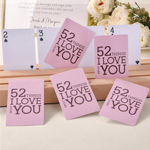 Personalized '52 Reasons Why I Love You' Playing Cards: Custom Guest Book