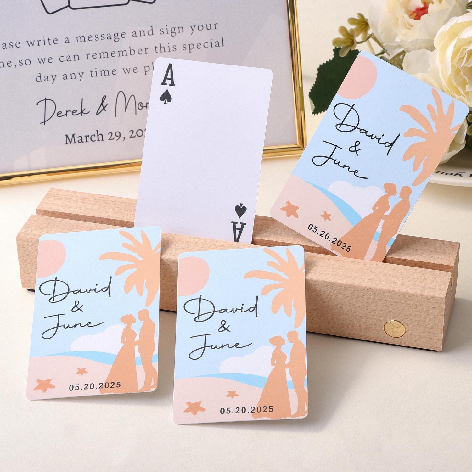 Personalized '52 Reasons Why I Love You' Playing Cards: Custom Guest Book