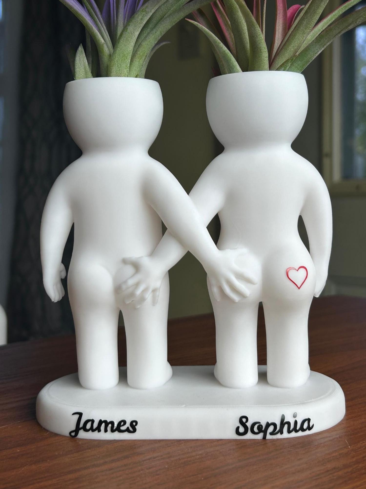 Funny Couple Air Plant Holder - Cheeky Anniversary Gift