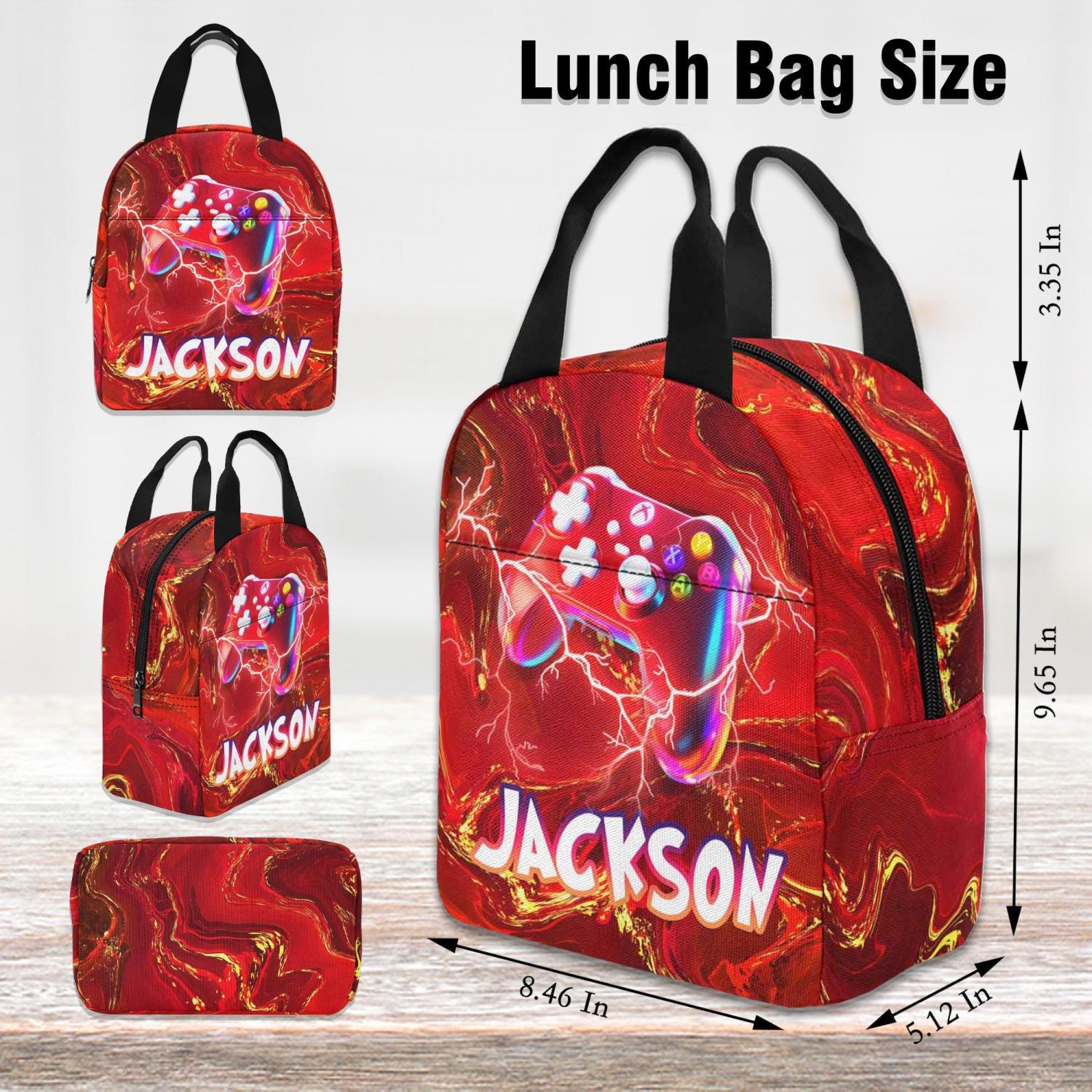 Personalized Gamer Boy Backpack: Custom Name School Bookbag