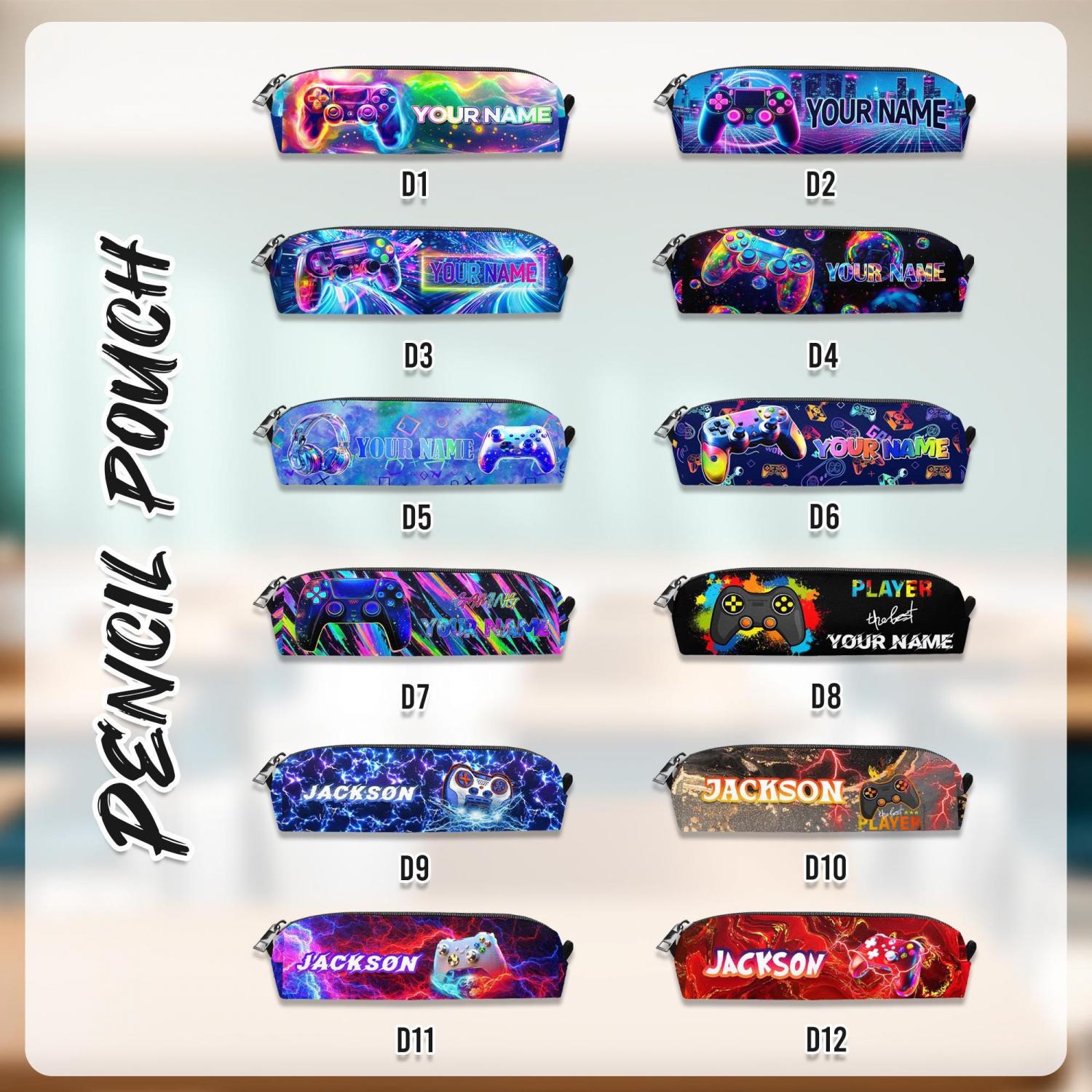 Personalized Gamer Boy Backpack: Custom Name School Bookbag