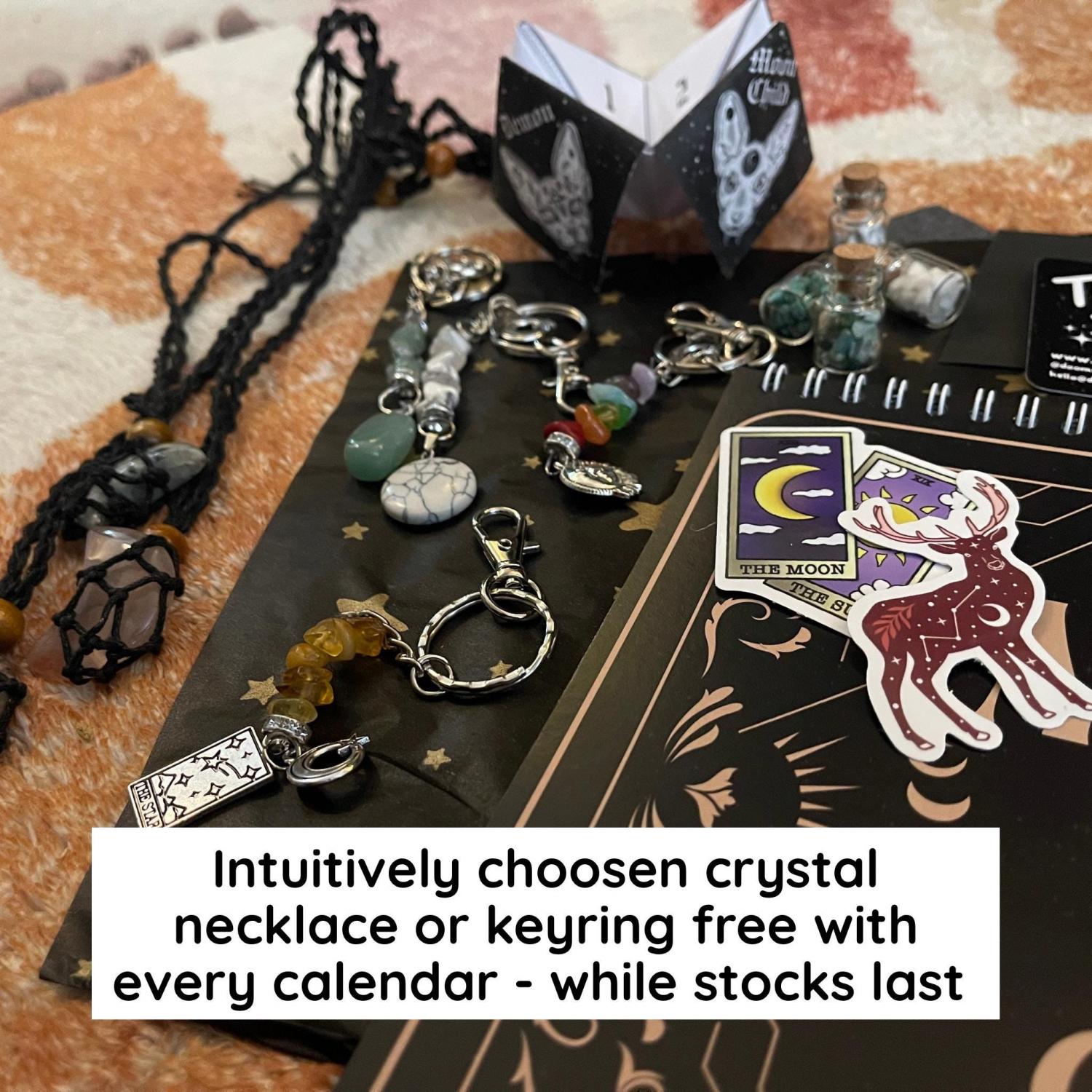 2026 Witchy Moon Calendar A4 Manifest with the Moon Goth Lunar Phases Black Gold Planner Diary Manifesting Power Magic Witch Pagan Wicca Art