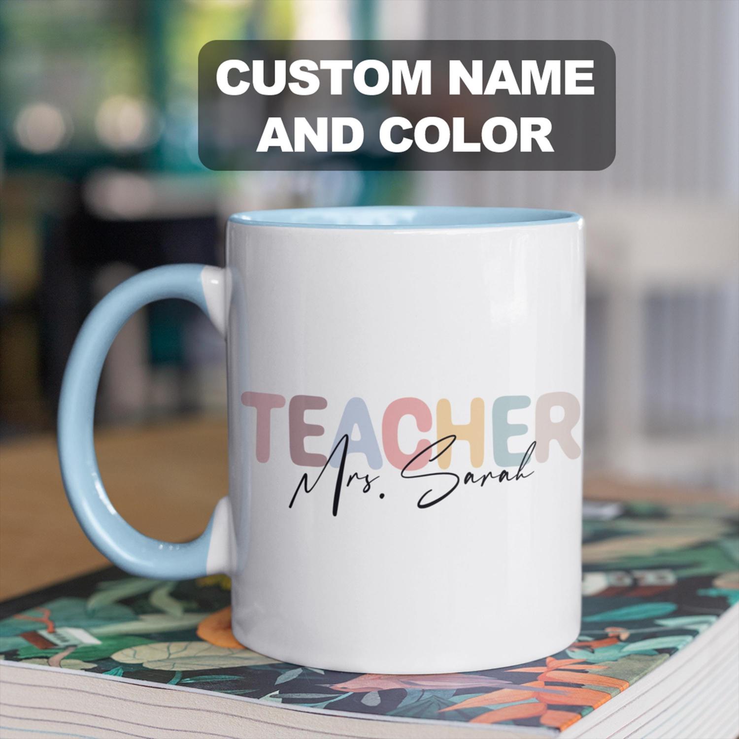 Custom Teacher Gift, Personalized Teacher Nutrition Mug, Teacher Appreciation Gift, Funny Coffee Cup for Teacher, End of Year Present