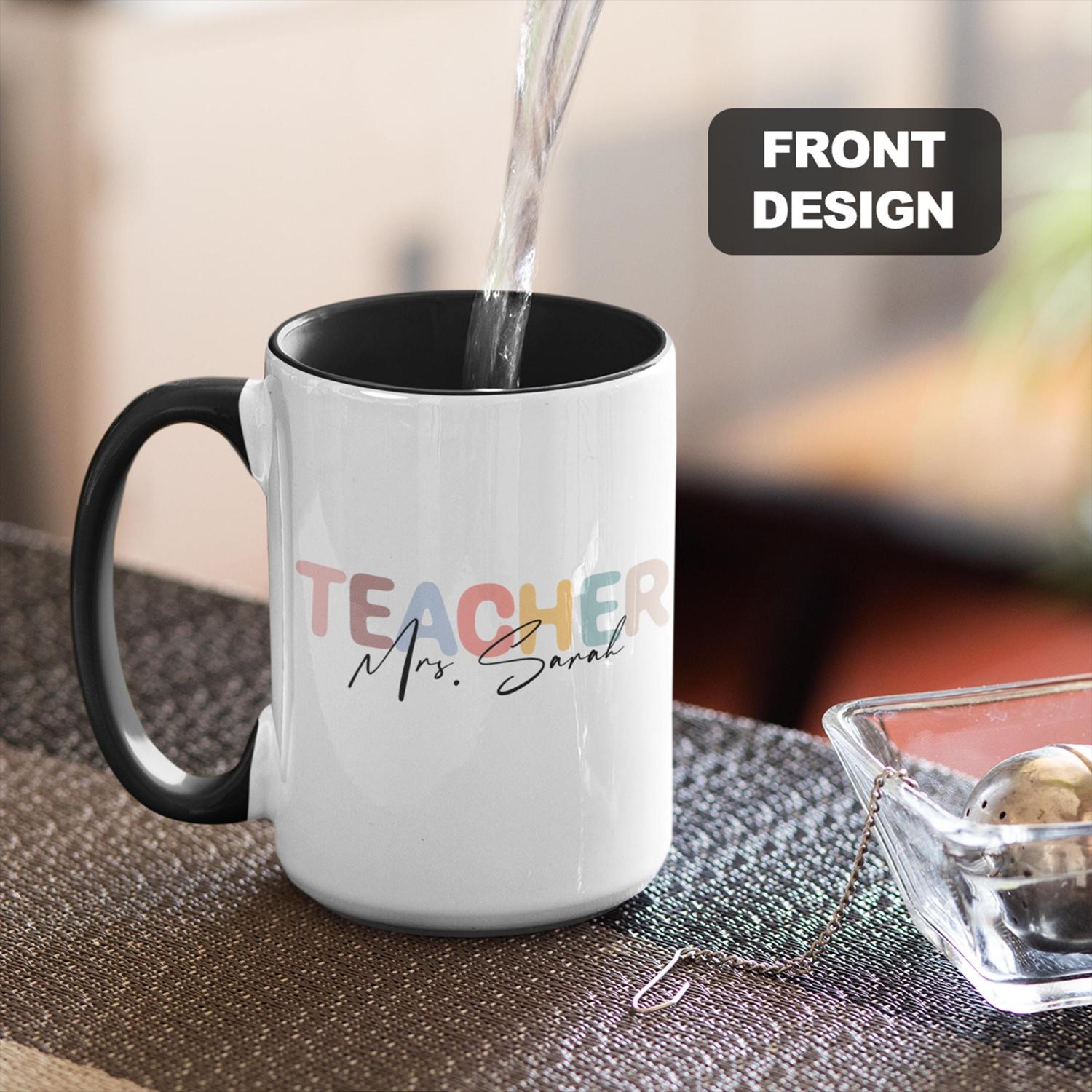 Custom Teacher Gift, Personalized Teacher Nutrition Mug, Teacher Appreciation Gift, Funny Coffee Cup for Teacher, End of Year Present