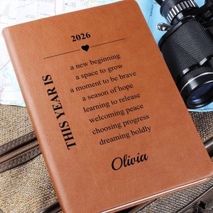 Personalized New Year Goals Journal, New Beginnings, Retirement Divorce Sobriety Recovery New Beginnings  Notebook