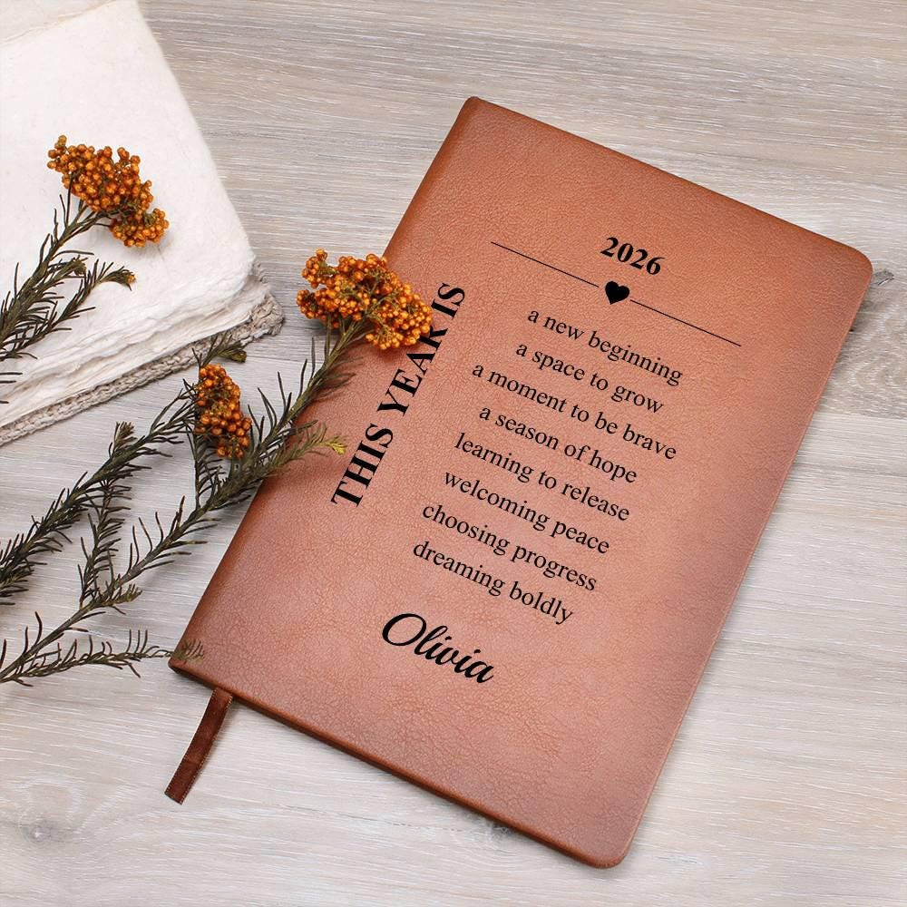 Personalized New Year Goals Journal, New Beginnings, Retirement Divorce Sobriety Recovery New Beginnings  Notebook