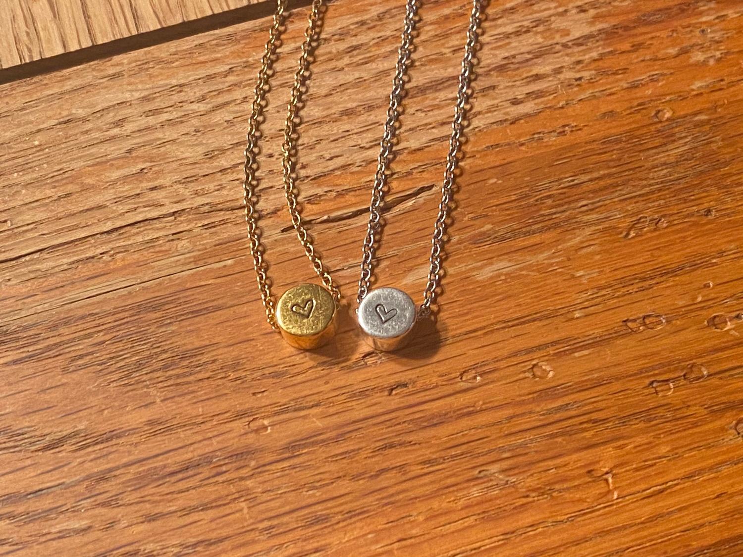 Mother & Daughter Necklaces, heart necklace, gift for mom, mom jewelry, 2 necklaces, pair of necklaces, mom and daughter necklace