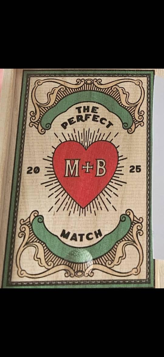 Personalised Couples Large Matchbox