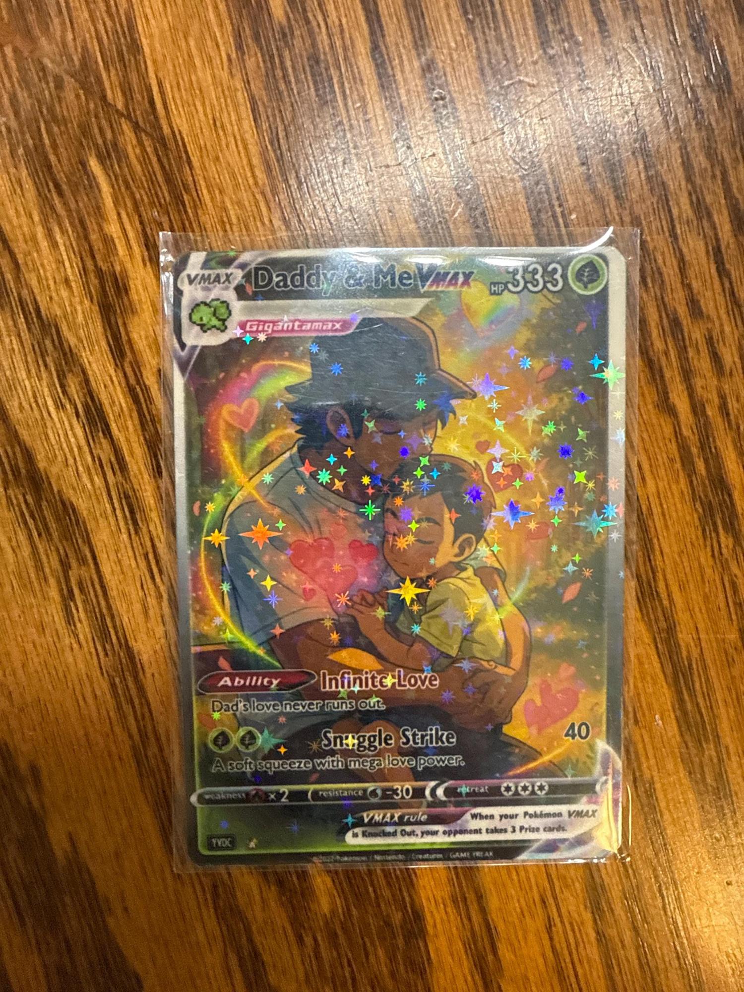 Custom Pokémon-Inspired Couple Keepsake Wedding & Anniversary Photo to Holo Card