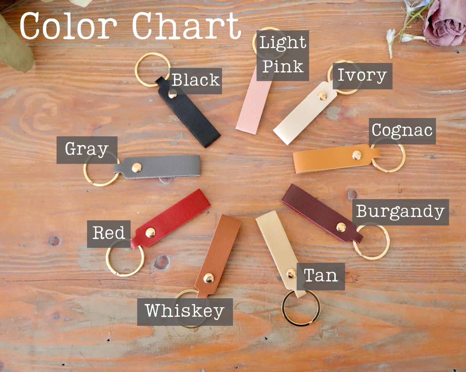 Personalized Couples Leather Keyring Set | Matching Pair of Keychains for Anniversary Gift | His and Hers Custom Date GPS Coordinate Gift