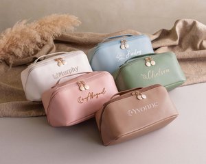 Personalised Cosmetic Bag, Custom Makeup Bag, Personalized Christmas Gift for Her, Personalised Gift for Bridesmaid, Makeup Organiser