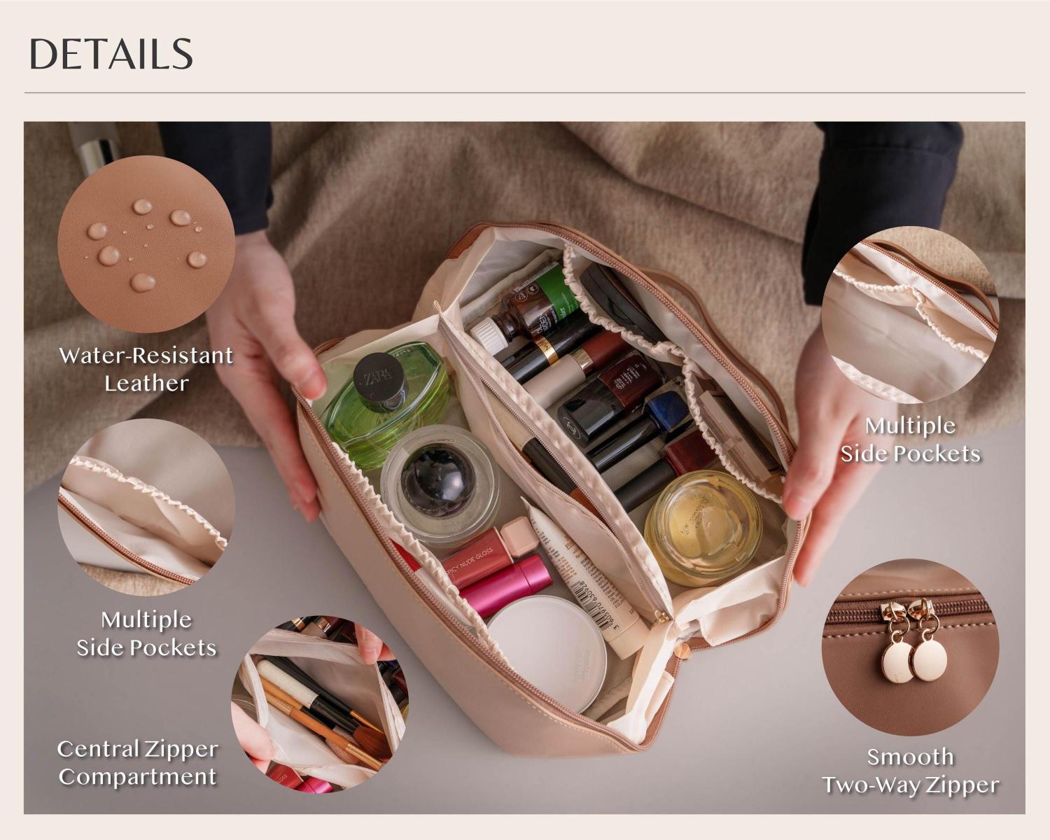 Personalised Cosmetic Bag, Custom Makeup Bag, Personalized Christmas Gift for Her, Personalised Gift for Bridesmaid, Makeup Organiser