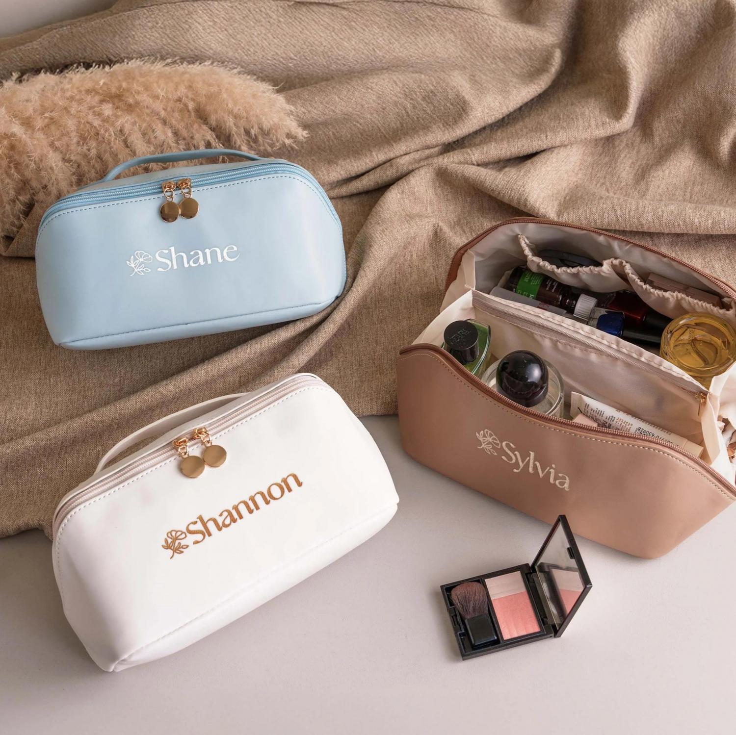 Personalised Cosmetic Bag, Custom Makeup Bag, Personalized Christmas Gift for Her, Personalised Gift for Bridesmaid, Makeup Organiser