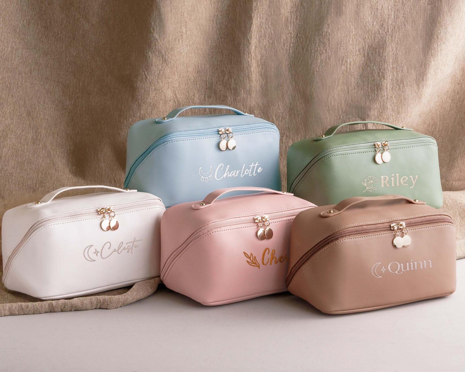 Personalised Cosmetic Bag, Custom Makeup Bag, Personalized Christmas Gift for Her, Personalised Gift for Bridesmaid, Makeup Organiser