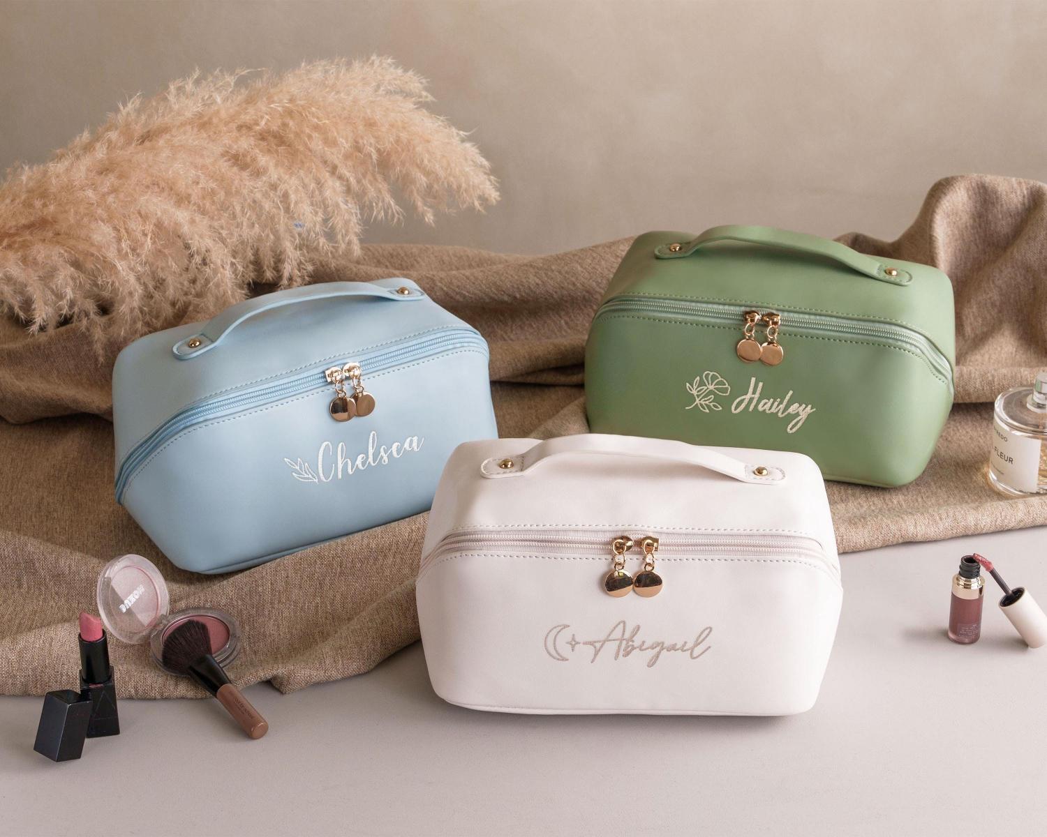 Personalised Cosmetic Bag, Custom Makeup Bag, Personalized Christmas Gift for Her, Personalised Gift for Bridesmaid, Makeup Organiser