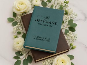 Custom Officiant Book for Wedding, Personalized Modern Minimalist Notebook Custom Journal Gift for Pastor Ministers Sermon Wedding