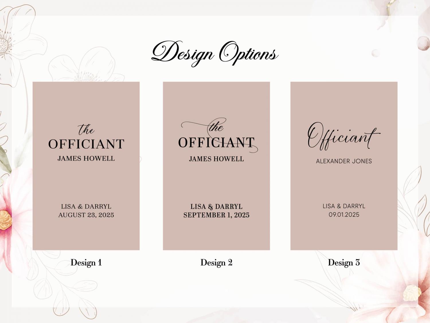 Custom Officiant Book for Wedding, Personalized Modern Minimalist Notebook Custom Journal Gift for Pastor Ministers Sermon Wedding