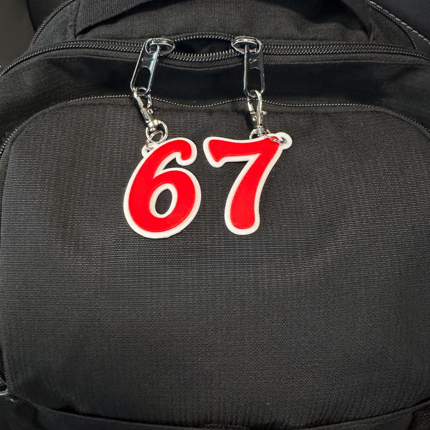 6-7 Keychain Valentines For Classroom, Bundle of 6, 3D Printed