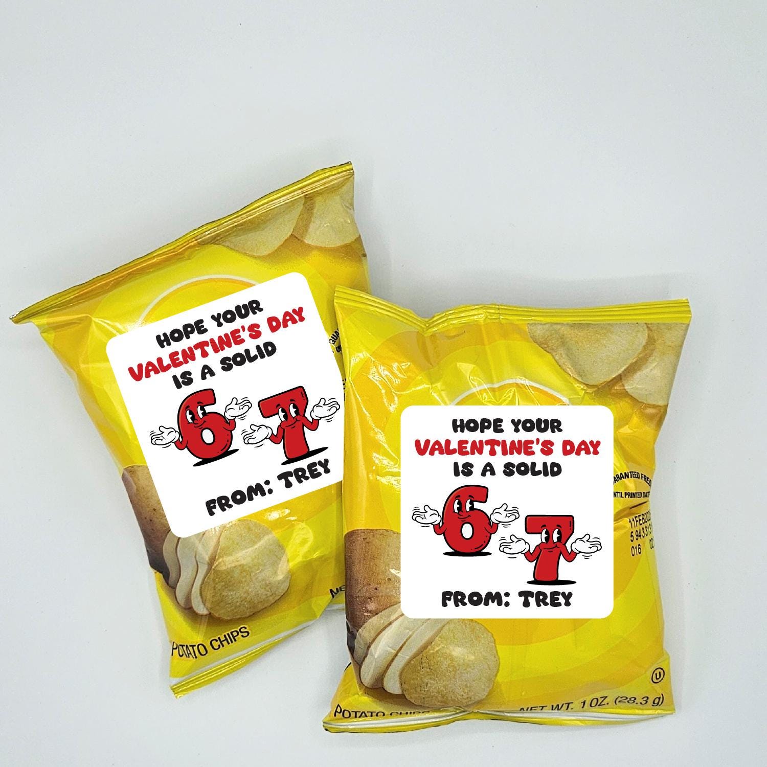 Classroom Valentine Sticker – 67 Valentines, Funny Valentine Tags for Boys, Six Seven Trend, Gen Z Valentines, School Party Favors