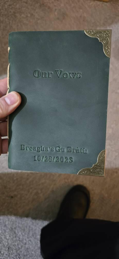 Leather Vow Book, Personalized Wedding Vow Books Set of 2, Customized Wedding Vows keepsake. Personalized Gift, Bride and Groom Vows