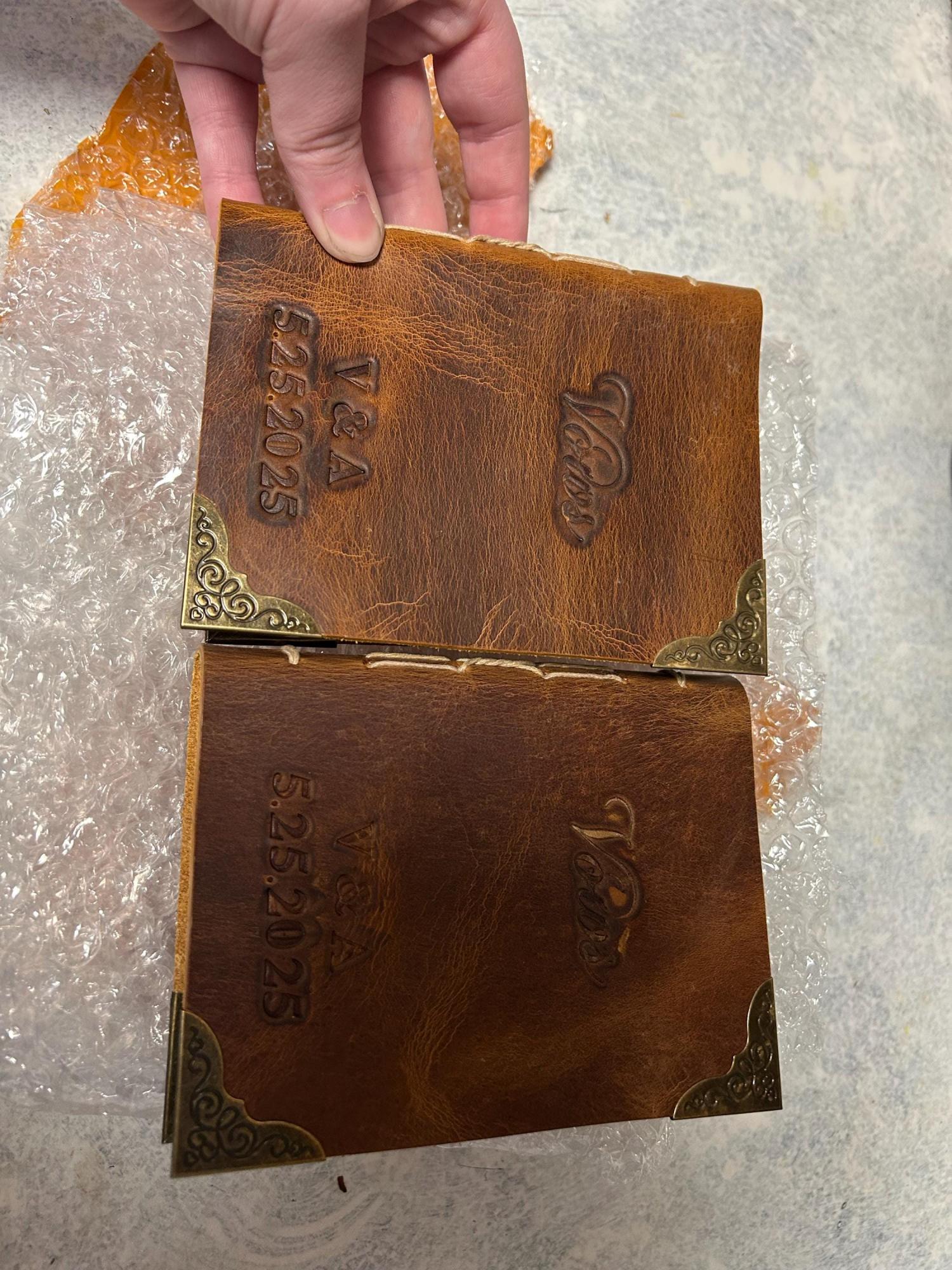 Leather Vow Book, Personalized Wedding Vow Books Set of 2, Customized Wedding Vows keepsake. Personalized Gift, Bride and Groom Vows