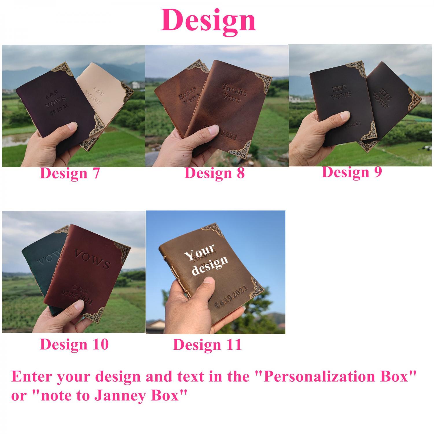 Leather Vow Book, Personalized Wedding Vow Books Set of 2, Customized Wedding Vows keepsake. Personalized Gift, Bride and Groom Vows