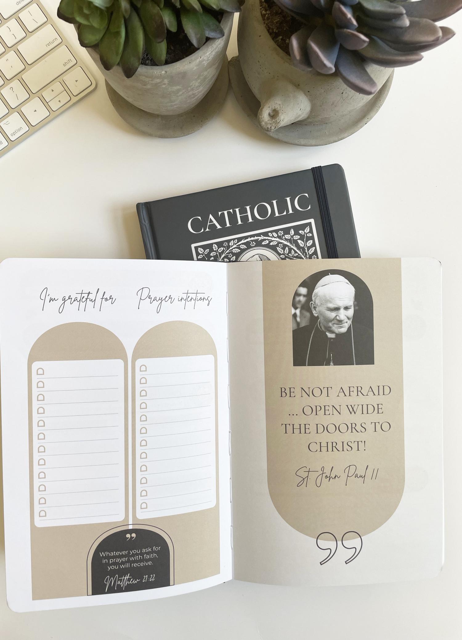 NEW Catholic Prayer Journal | Virgin Mary and Jesus Christ Icons | Prayer Journal | Saints' quotes | Confirmation gift | Catholic gift