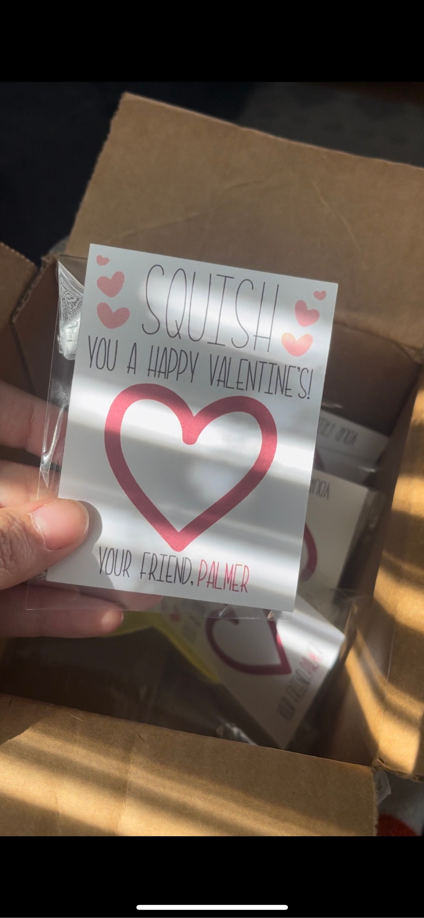 Squish Valentine Cards for Kids | Non Candy Classroom Valentines with Squishy Toy | Cute School Valentines | 4 Year Best Seller