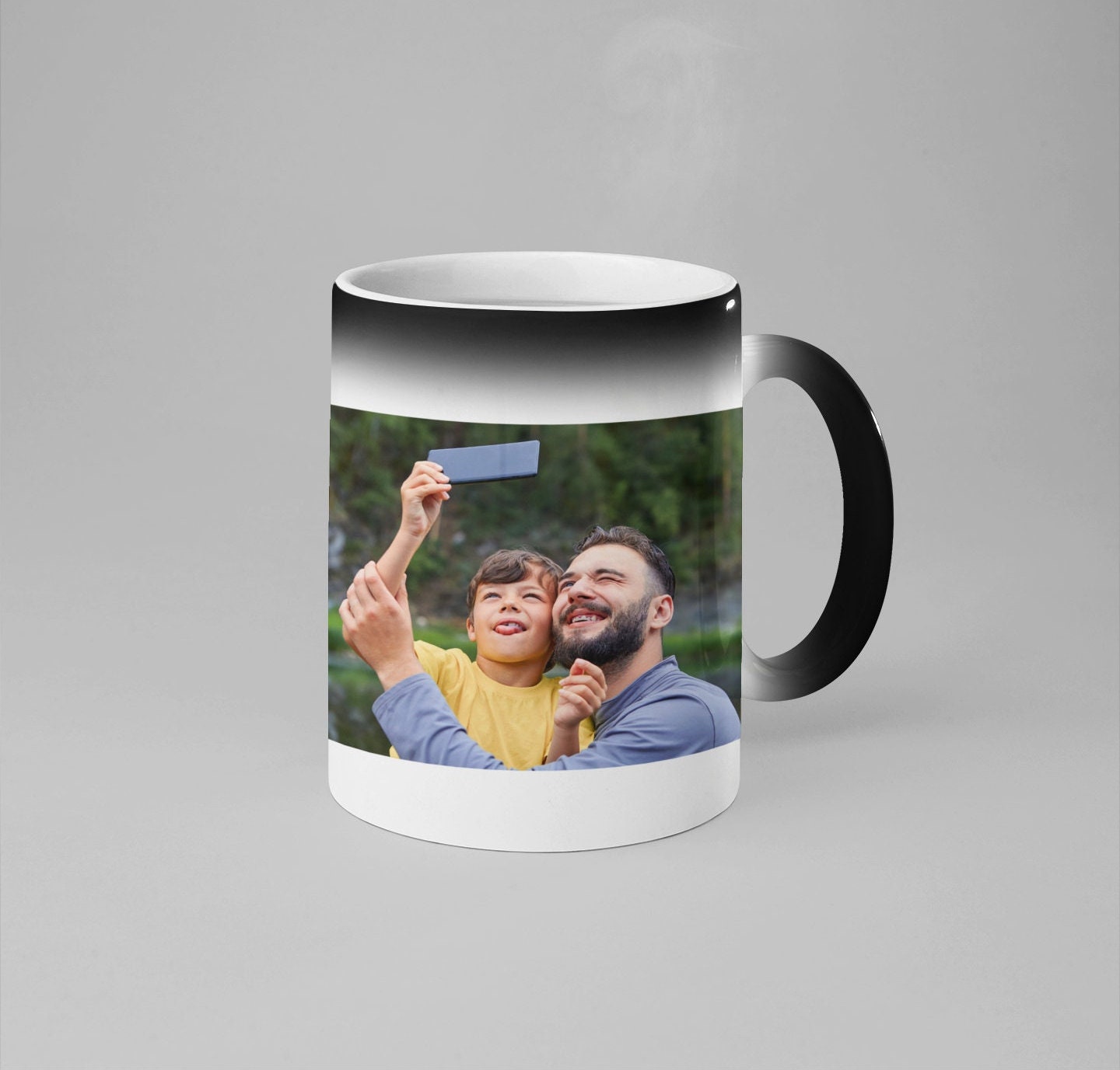 Magic Personalization Coffee Mug - Coffee Mug 11oz - Color Change - Image Coffee Mug - Photo Coffee mug - Customizable Photo Magic Mug