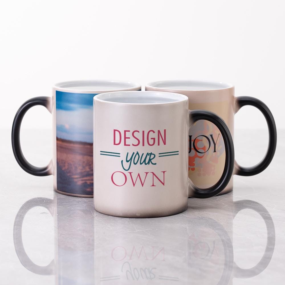 Magic Personalization Coffee Mug - Coffee Mug 11oz - Color Change - Image Coffee Mug - Photo Coffee mug - Customizable Photo Magic Mug