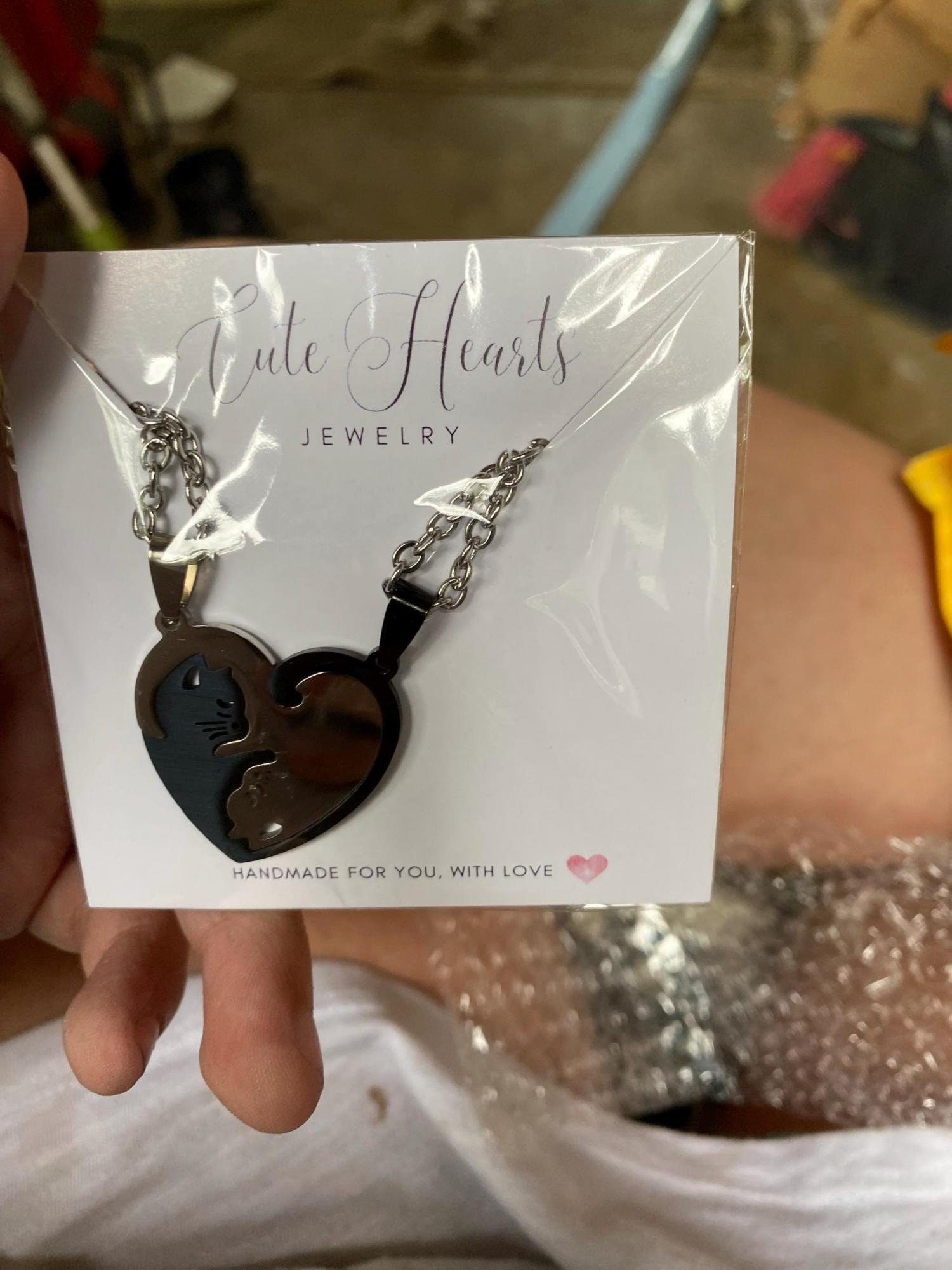 Matching Couples Cat Necklace or Keychain Set, Best Friends, Kitty, Animal Lovers, Kitten, Gift for Boyfriend Girlfriend, Anniversary