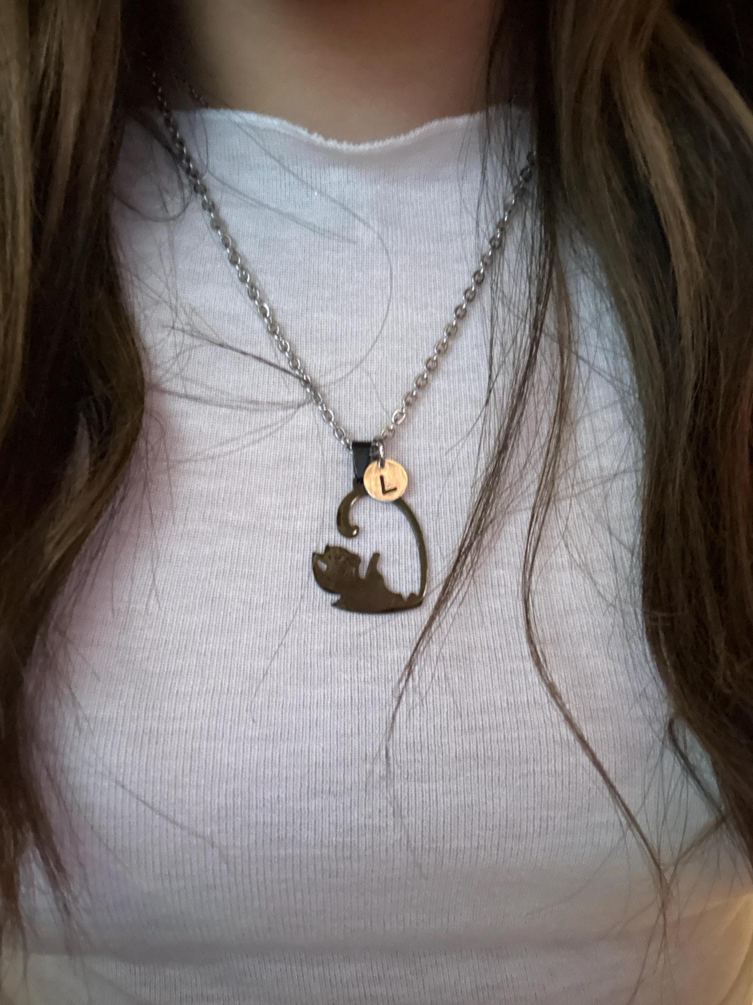 Matching Couples Cat Necklace or Keychain Set, Best Friends, Kitty, Animal Lovers, Kitten, Gift for Boyfriend Girlfriend, Anniversary