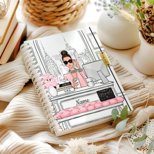 2026 Start Any Month 12 Months Personalized Monthly Planner with Lined Pages - Girl Boss Planner - Budget Planner -  2026  Dated Calendar