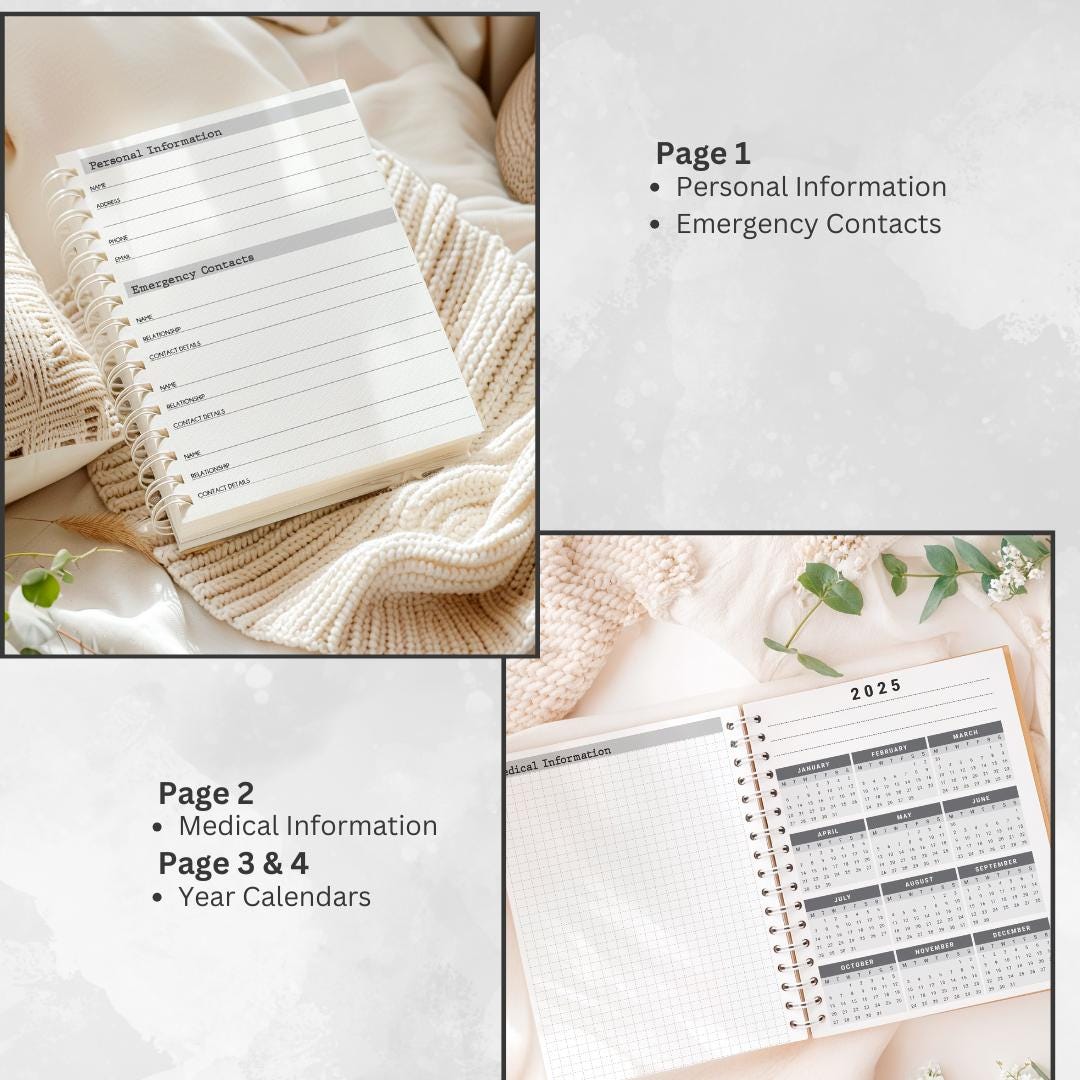 2026 Start Any Month 12 Months Personalized Monthly Planner with Lined Pages - Girl Boss Planner - Budget Planner -  2026  Dated Calendar