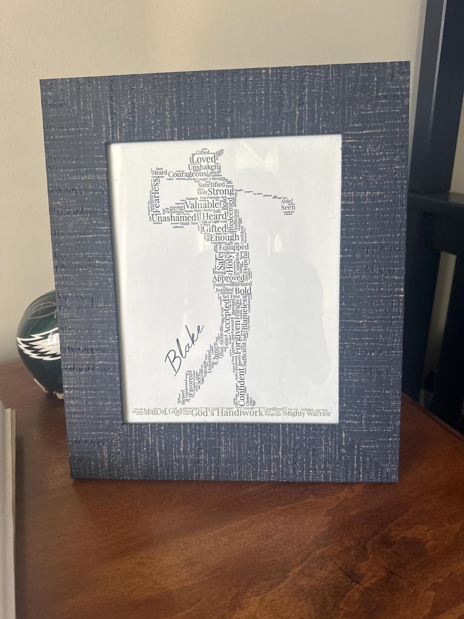 Personalized Golfer Word Art, Christian Athlete Sign, Inspirational Sports Wall Art, Custom Golfer Gift, Words of Affirmation