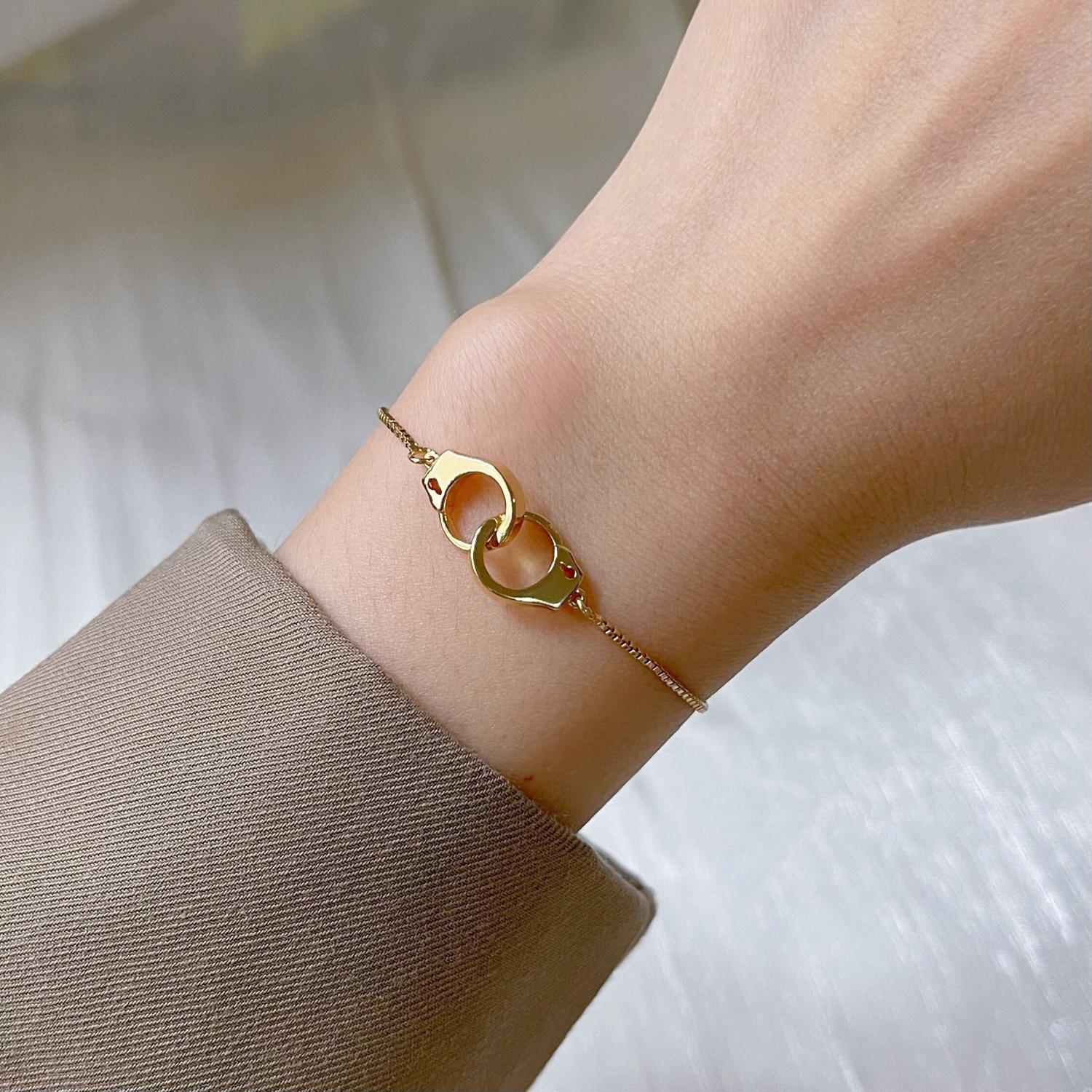 Partners in Crime Wish Adjustable Bracelet, Handcuff Bracelet, BFF, Bff gift, Best Friend Gift, Friendship Bracelet and Necklace