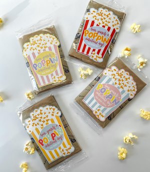 Popcorn Valentine Printable, Unique Valentine Sticker, Mini Popcorn Bag Valentine Cutout, Poppin' Valentine Card, Classroom Valentine, Kids
