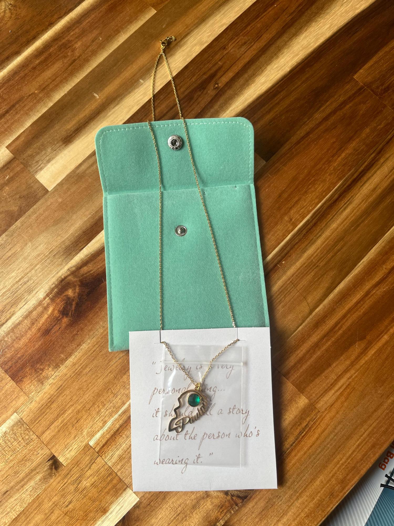 Custom Birthstone Necklace with 2 Names|Heart Charm Necklace for Couple|Personalized BFF Necklace for 2|Puzzle Pendant Friendship Necklace