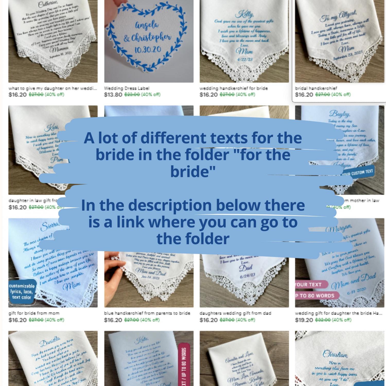 What To Give My Daughter On Her Wedding Day? - Personalized Handkerchief