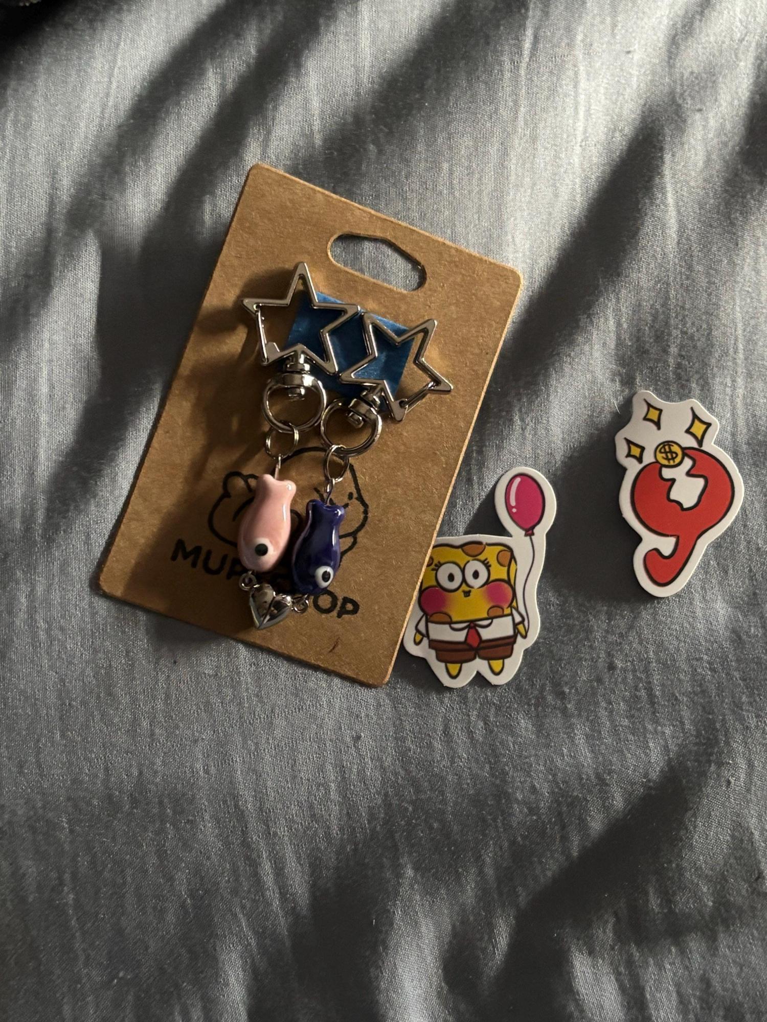 Magnetic Matching Fish Keychain, Set Ceramic Green Phone Bag Charm, Cute Gifts for Best Friend, Him, Boyfriend, Girlfriend, Sister, Duos