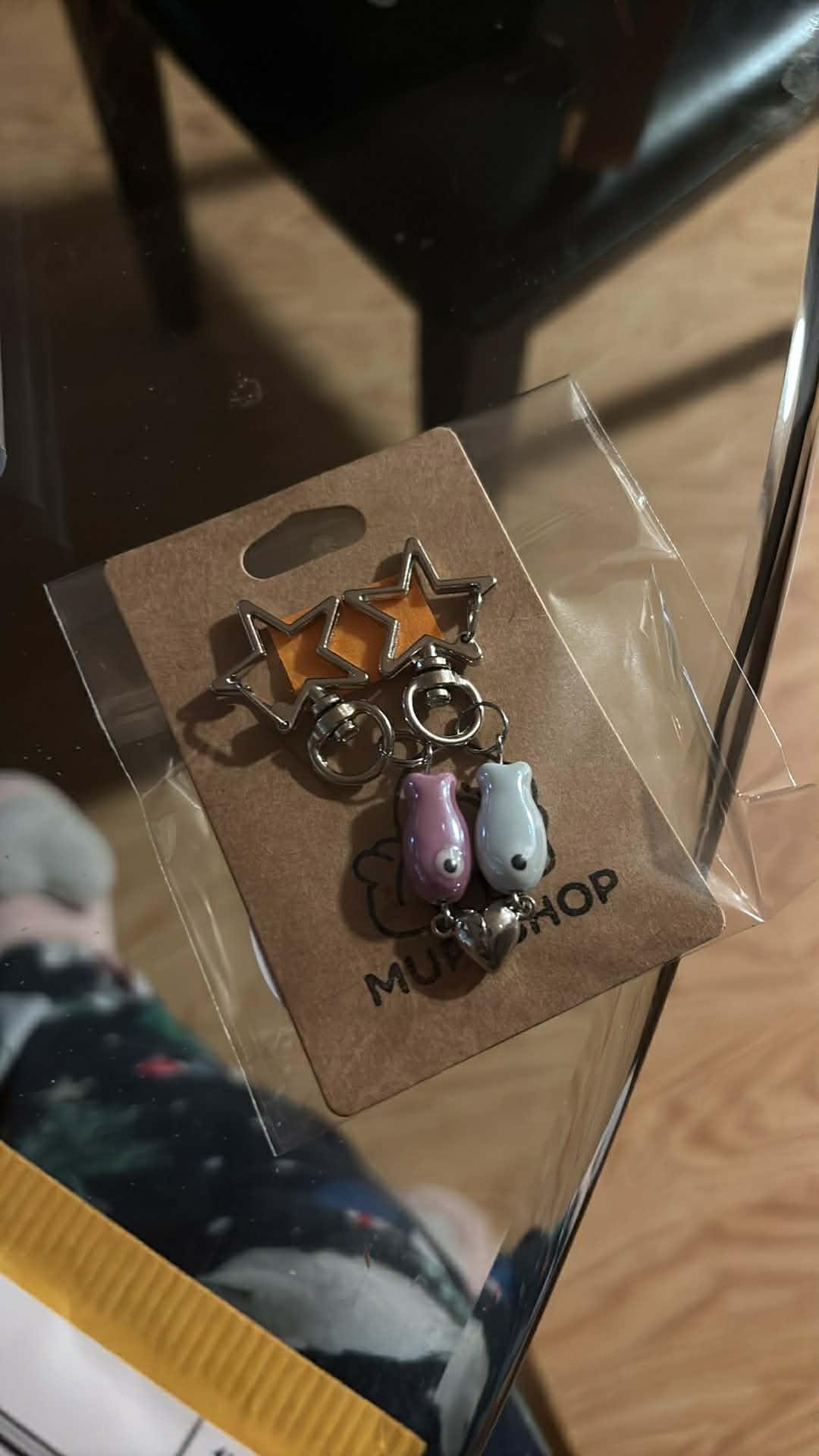 Magnetic Matching Fish Keychain, Set Ceramic Green Phone Bag Charm, Cute Gifts for Best Friend, Him, Boyfriend, Girlfriend, Sister, Duos