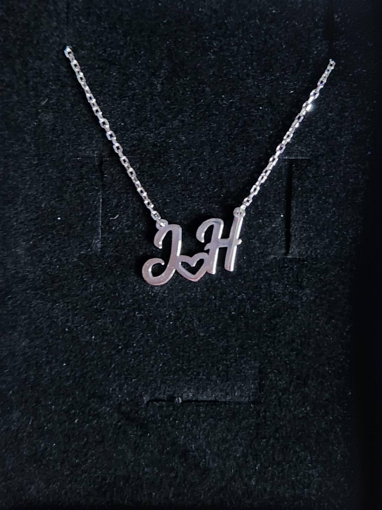 14K Gold Initial with Heart Necklace, Custom Initial Necklace, Necklaces for Women, Anniversary Necklace, Gifts for Her, Necklace