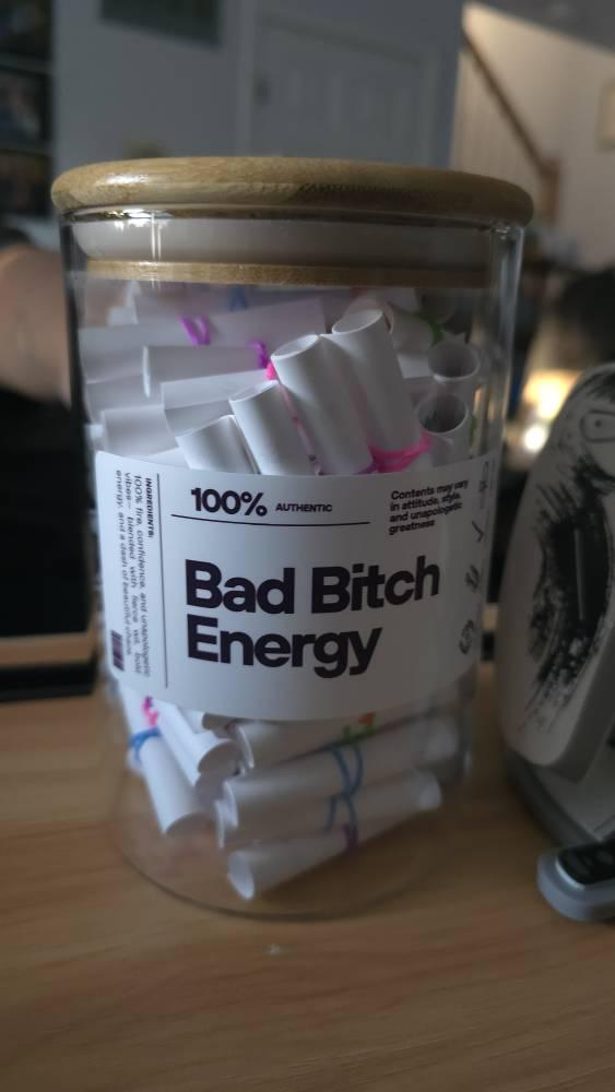 Bad Bitch Energy Jar-110 Positive Affirmations and Quotes to Empower Women, Daily Motivation,Inspire-Self-Care, Mental Health,Anxiety Relief