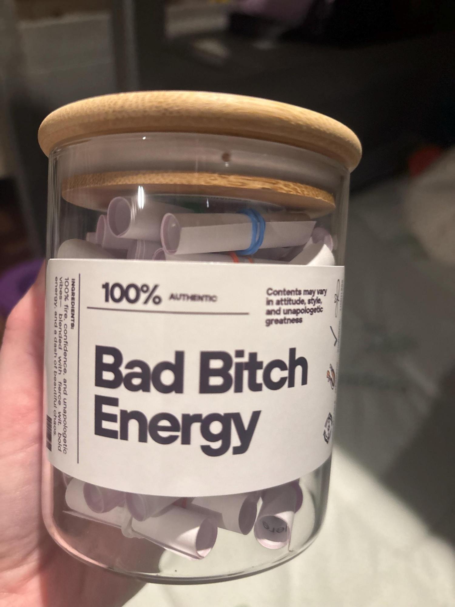 Bad Bitch Energy Jar-110 Positive Affirmations and Quotes to Empower Women, Daily Motivation,Inspire-Self-Care, Mental Health,Anxiety Relief